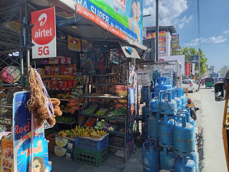 LPG Dealer in Kandy, Sri Lanka [Ashkar Thasleem/ Al Jazeera]